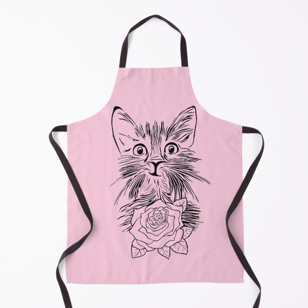 Aperçu de l'œuvre Chaton super mignon tenant une rose créée et vendue par TipTopTapo.