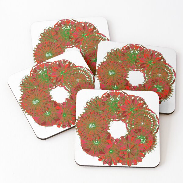 Item preview, Festive red wreath W2 designed and sold by fishpressink.