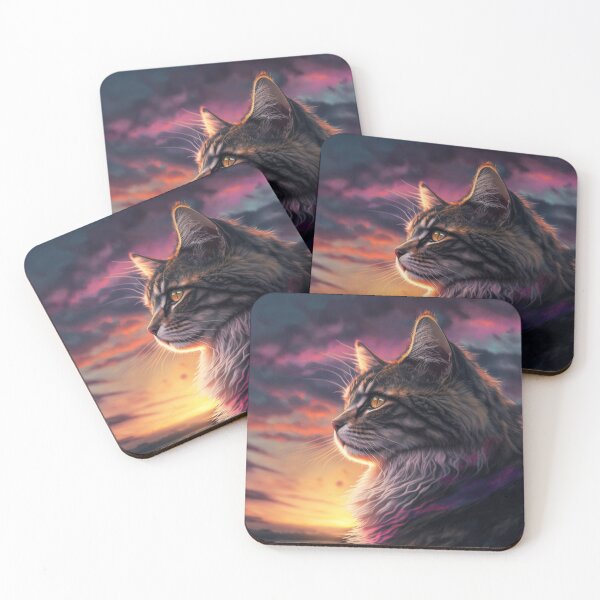 Item preview, Cat Looking At Sunset designed and sold by TheBaconStudio.