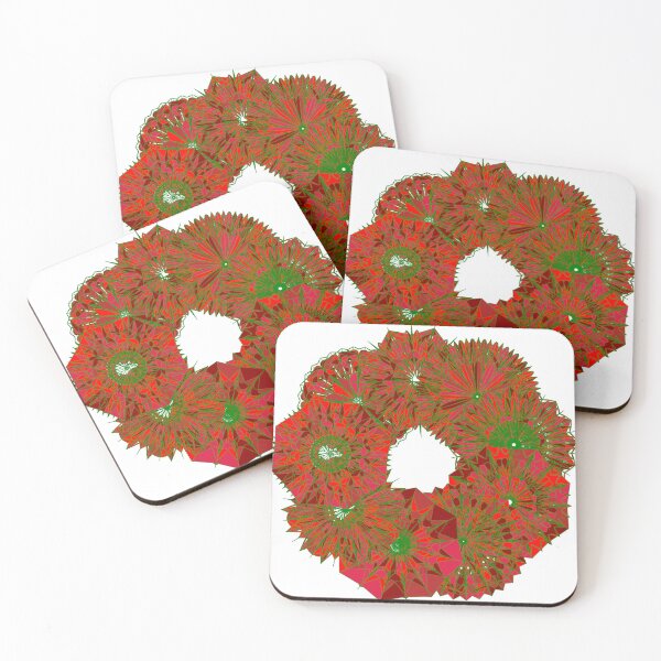 Item preview, Festive red wreath W3 designed and sold by fishpressink.