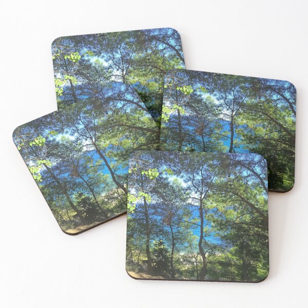 Item preview, Pines forest with blue sea in Turkey designed and sold by v-surot.