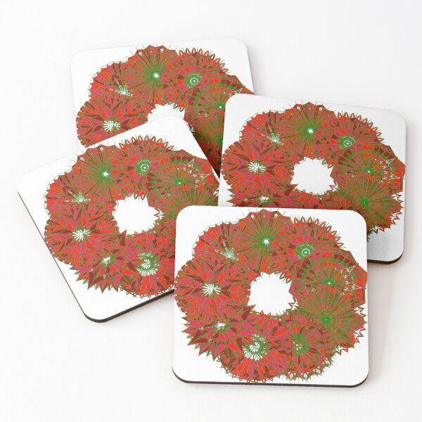 Item preview, Festive red wreath W4 designed and sold by fishpressink.