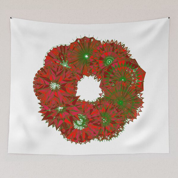 Item preview, Festive red wreath W4 designed and sold by fishpressink.