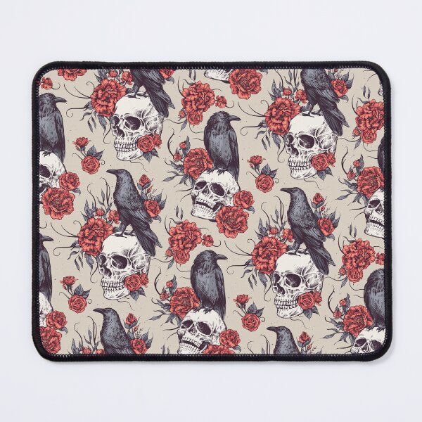 Item preview, Skulls Red Roses Ravens Memento Mori Day Of The Dead designed and sold by MarOlv.