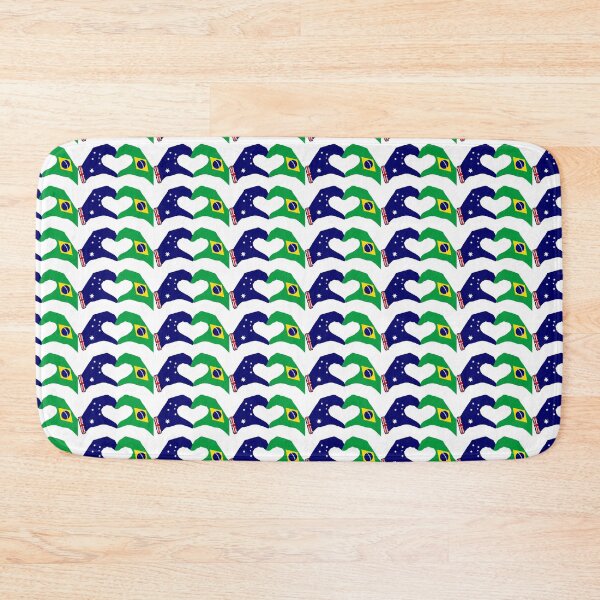 Item preview, We Heart Australia & Brazil Patriot Flag Series designed and sold by Carbon-Fibre Media.