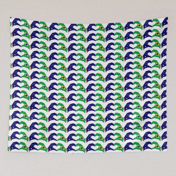 Item preview, We Heart Australia & Brazil Patriot Flag Series designed and sold by Carbon-Fibre Media.