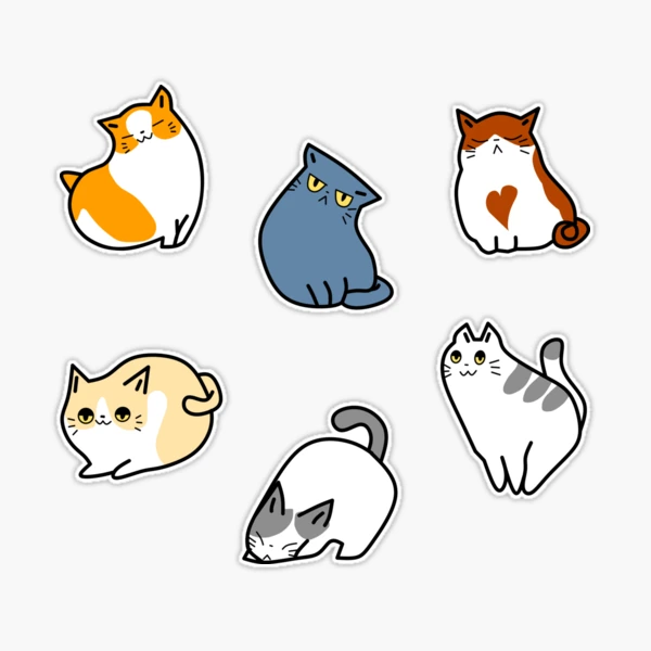 Funny Cats Packs Sticker for Sale by Axel Christian