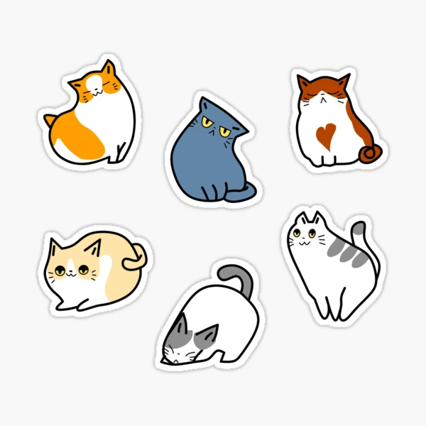 Funny Cats Packs Sticker for Sale by Axel Christian