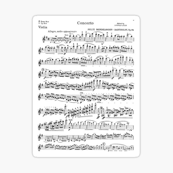 Artikel-Vorschau von Mendelssohn Violinkonzert, designt und verkauft von Adam Murray.