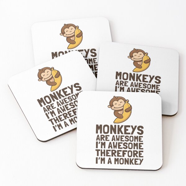 Item preview, Monkeys Are Awesome I'm Awesome Therefore I'm A Monkey  Funny Monkey Day Costume Squad Matching Gifts tees designed and sold by Unicorny-Design.