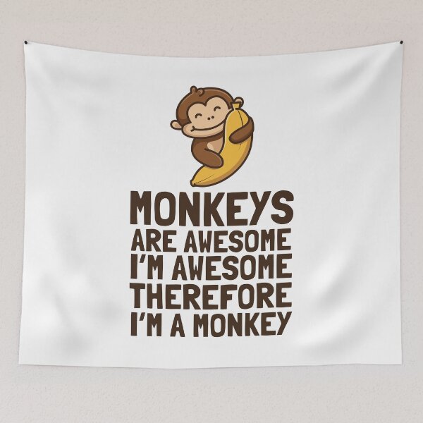 Item preview, Monkeys Are Awesome I'm Awesome Therefore I'm A Monkey  Funny Monkey Day Costume Squad Matching Gifts tees designed and sold by Unicorny-Design.