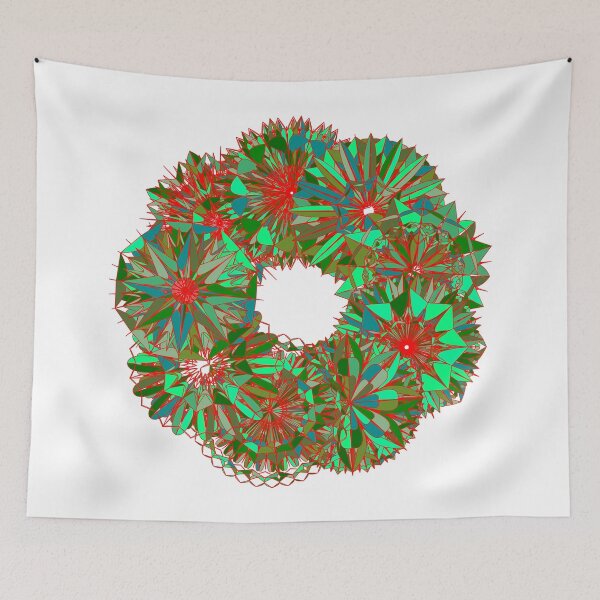 Item preview, Festive green wreath W2 designed and sold by fishpressink.