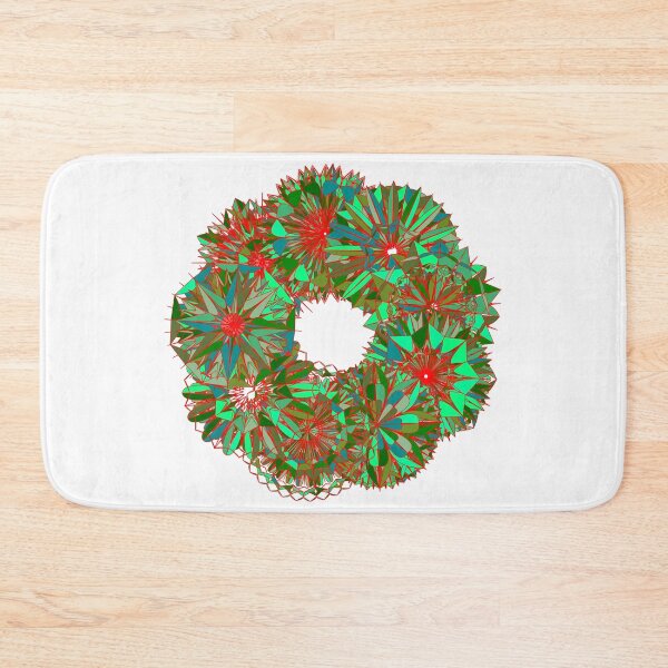 Item preview, Festive green wreath W2 designed and sold by fishpressink.