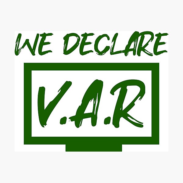 Item preview, We Declare VAR Football (Green) designed and sold by Aerodin.