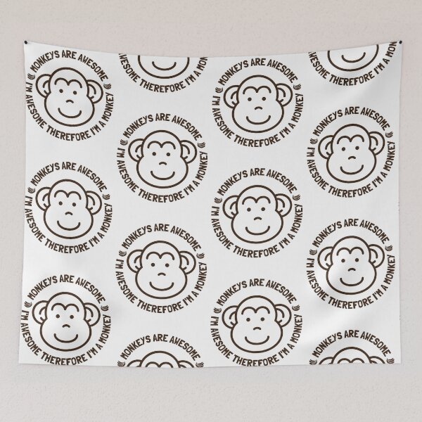 Item preview, Monkeys Are Awesome I'm Awesome Therefore I'm A Monkey  Funny Monkey Day Costume Squad Matching Gifts tees designed and sold by Unicorny-Design.