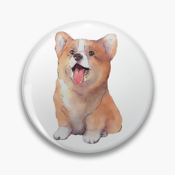 Item preview, Corgi pup sitting designed and sold by ArtInPi.