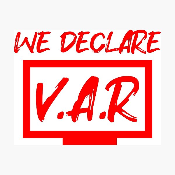 Item preview, We Declare VAR Football (Red) designed and sold by Aerodin.