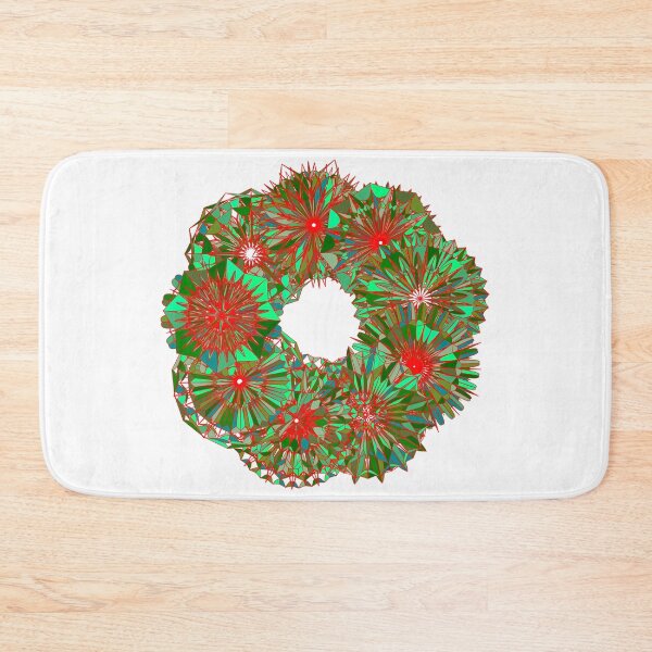 Item preview, Festive green wreath W3 designed and sold by fishpressink.