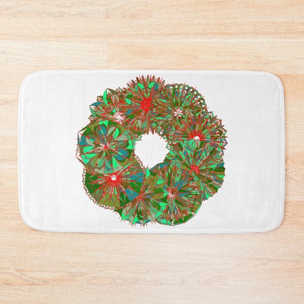 Item preview, Festive green wreath W4 designed and sold by fishpressink.
