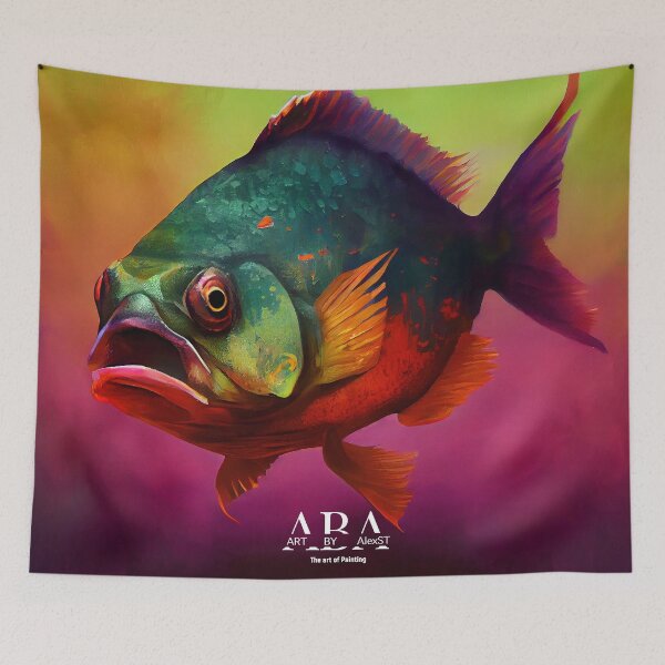 Item preview,  Tropical Piranha- Oil Painting designed and sold by ABArtByAlexST.