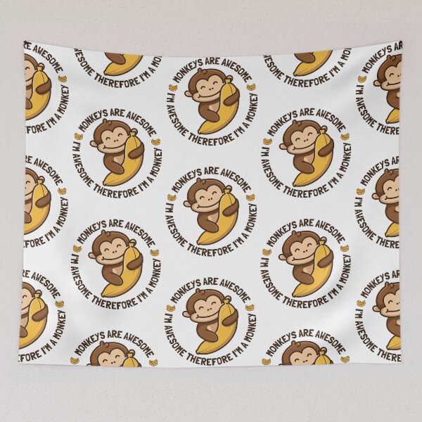 Item preview, Monkeys Are Awesome I'm Awesome Therefore I'm A Monkey  Funny Monkey Day Costume Squad Matching Gifts tees designed and sold by Unicorny-Design.