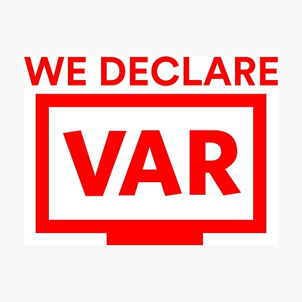 Item preview, We Declare VAR Football (Red) designed and sold by Aerodin.