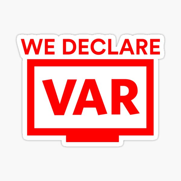 Item preview, We Declare VAR Football (Red) designed and sold by Aerodin.