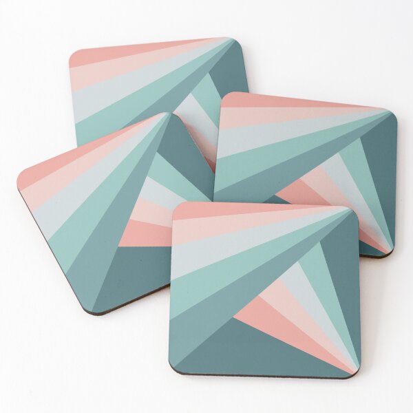 Item preview, Pink and turquoise diagonal lines designed and sold by BattaAnastasia.