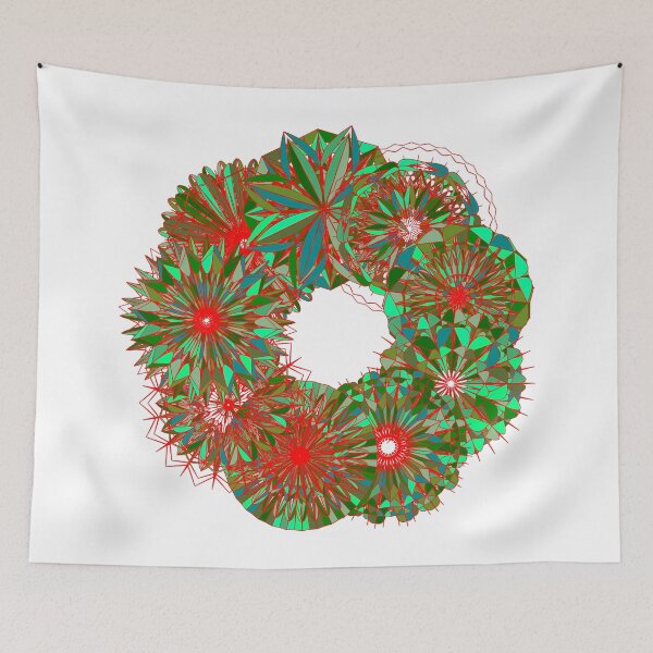Item preview, Festive green wreath W5 designed and sold by fishpressink.