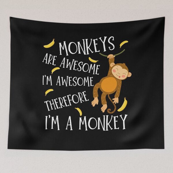 Item preview, Monkeys Are Awesome I'm Awesome Therefore I'm A Monkey  Funny Monkey Day Costume Squad Matching Gifts tees designed and sold by Unicorny-Design.