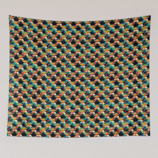 Item preview, Fascinating Psychedelic Pattern, Colorful Trippy Pattern, Psychedelia designed and sold by TreasuryOE.