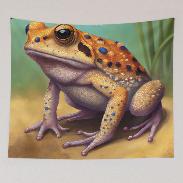 Item preview, Tropical Toad- Oil Painting designed and sold by ABArtByAlexST.