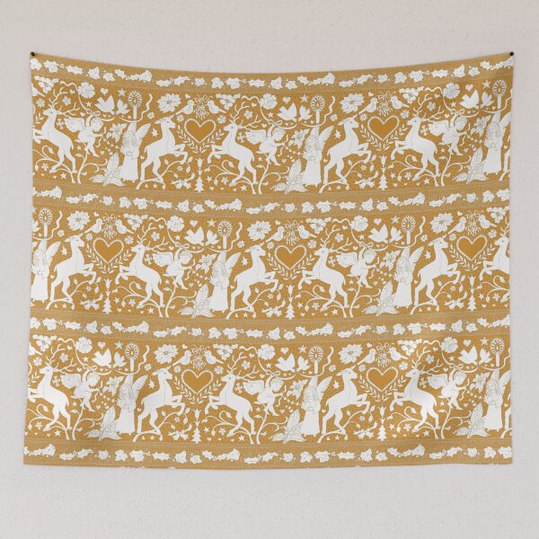 Item preview, Antique lace - gold and cream - traditional Christmas pattern by Cecca Designs designed and sold by Cecca-Designs.