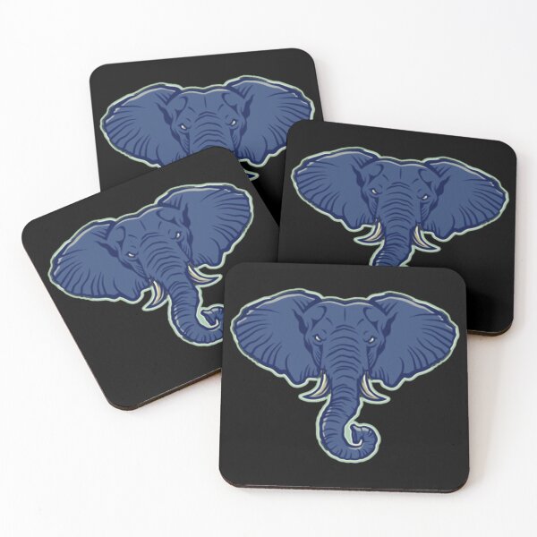 Item preview, Blue Elephant Face  designed and sold by MojaveTradePost.
