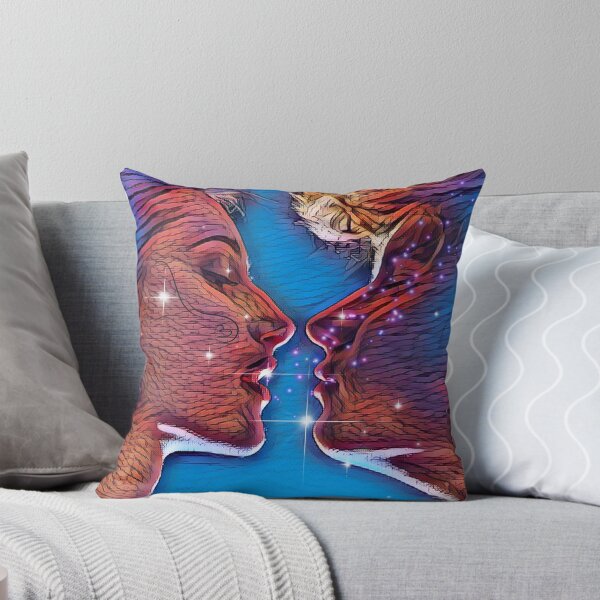 Item preview, Magical fantasy Couple in a paint effect set against a blue background with stars designed and sold by ditzy-designs.