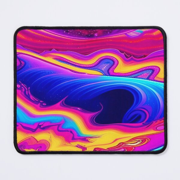 Item preview, Abstraction elemental psychodelic many colors fire and water overlapping art designed and sold by ValleyDream.