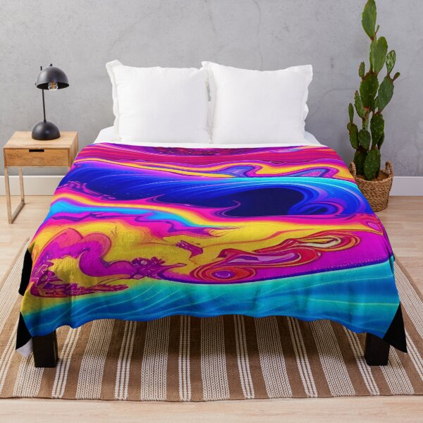 Item preview, Abstraction elemental psychodelic many colors fire and water overlapping art designed and sold by ValleyDream.