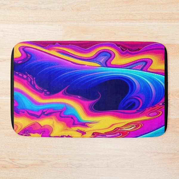 Item preview, Abstraction elemental psychodelic many colors fire and water overlapping art designed and sold by ValleyDream.