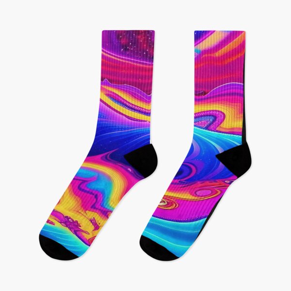 Item preview, Abstraction elemental psychodelic many colors fire and water overlapping art designed and sold by ValleyDream.
