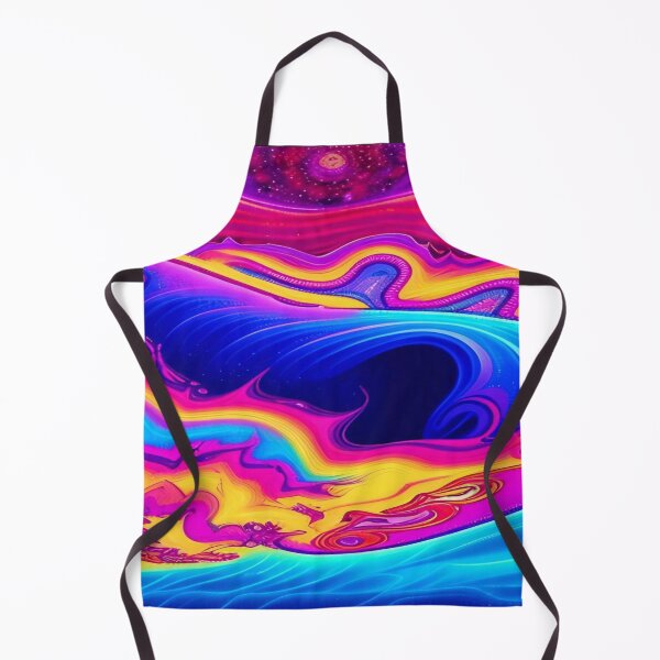 Item preview, Abstraction elemental psychodelic many colors fire and water overlapping art designed and sold by ValleyDream.