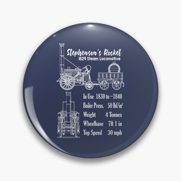 Item preview, Stephenson's Rocket Steam Train Locomotive Blueprint Diagram Gift designed and sold by Maljonic.