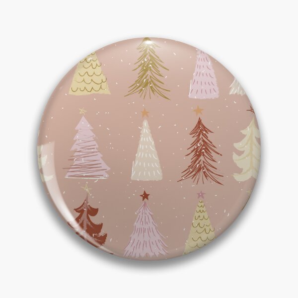 Item preview, Holiday Trees - Simple Muted Colors (Pink/Beige Background) designed and sold by vron615.