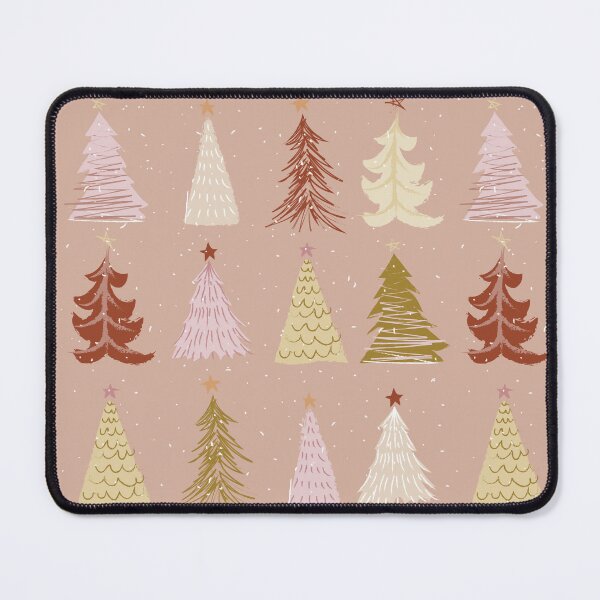 Item preview, Holiday Trees - Simple Muted Colors (Pink/Beige Background) designed and sold by vron615.