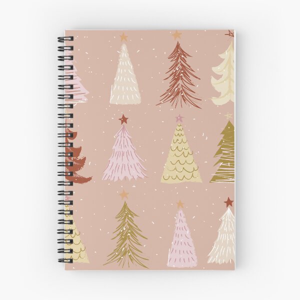 Item preview, Holiday Trees - Simple Muted Colors (Pink/Beige Background) designed and sold by vron615.