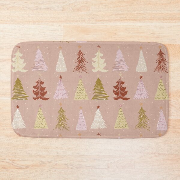 Item preview, Holiday Trees - Simple Muted Colors (Pink/Beige Background) designed and sold by vron615.