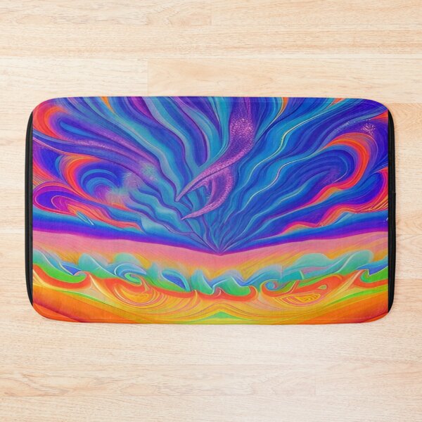Item preview, Abstraction elemental psychodelic many colors fire and water overlapping art designed and sold by ValleyDream.