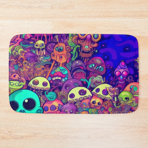Artikelvorschau, Cool Abstract Psychedelic Anime Monsters Pattern Digital Painting entworfen und verkauft von CodeAndColors.