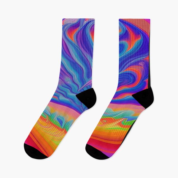 Item preview, Abstraction elemental psychodelic many colors fire and water overlapping art designed and sold by ValleyDream.