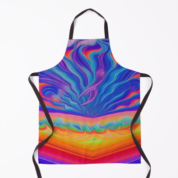 Item preview, Abstraction elemental psychodelic many colors fire and water overlapping art designed and sold by ValleyDream.