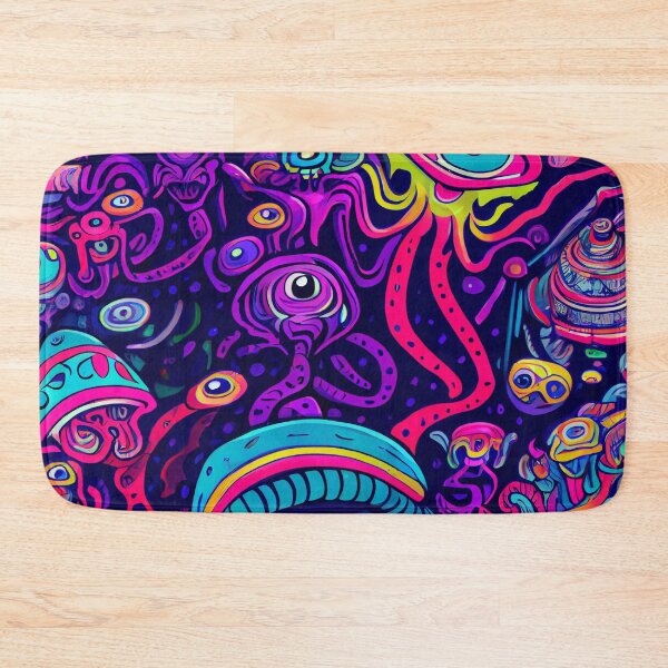 Artikelvorschau, Cool Trippy Aliens in Space Pattern Digital Painting entworfen und verkauft von CodeAndColors.